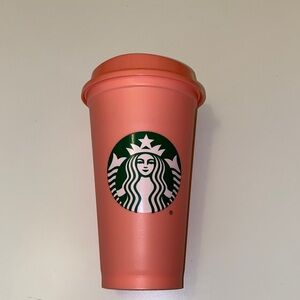 Starbucks Peach Pink Reusable Hot Cup
